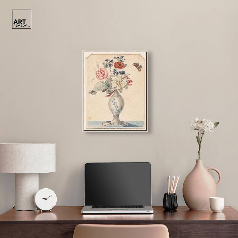 Vase with Flowers II 1850 Canvas by Art Remedy