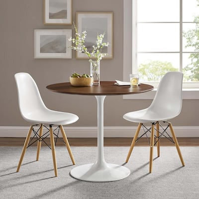 Round Walnut Dining Table