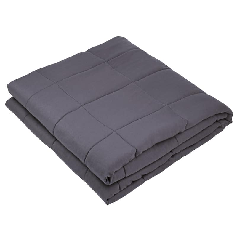 Cotton Weighted Sensory Blanket - Grey - 60"x80"-15lbs