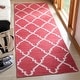 preview thumbnail 9 of 34, SAFAVIEH Handmade Flatweave Dhurries Shiela Modern Moroccan Wool Rug 2'6" x 10' Runner - Red/Ivory - Runner