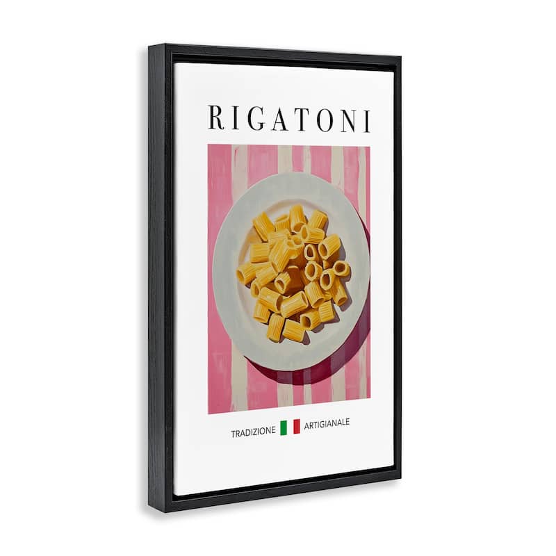 Stupell Traditional Rigatoni Pasta Framed Floater Canvas Wall Art Design By Andreas Magnusson