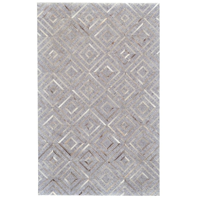 Grand Bazaar Canady Hand Woven Geometric Transitional Area Rug - 2' x 3' - Gray/Taupe/Ivory
