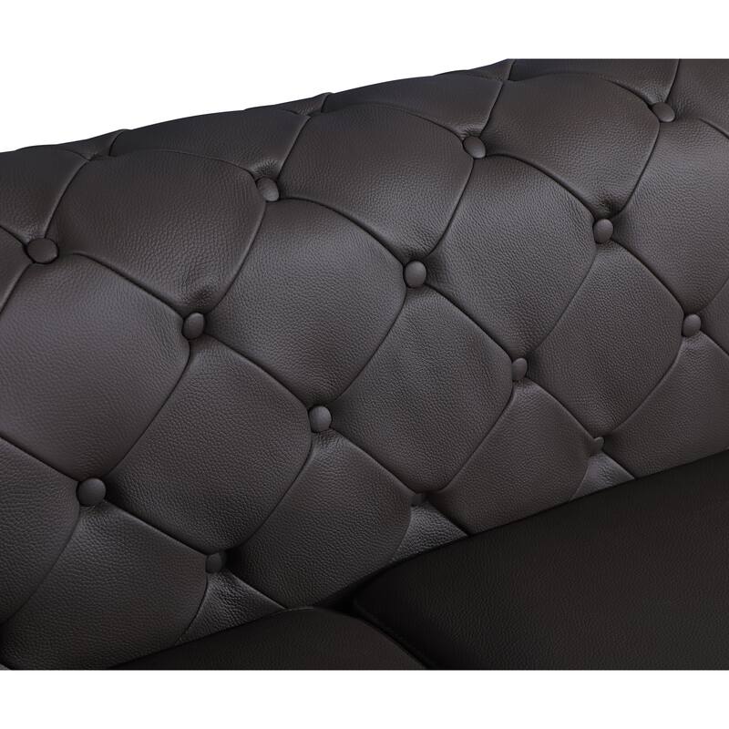 Top Grain 100% Italian Leather Loveseat