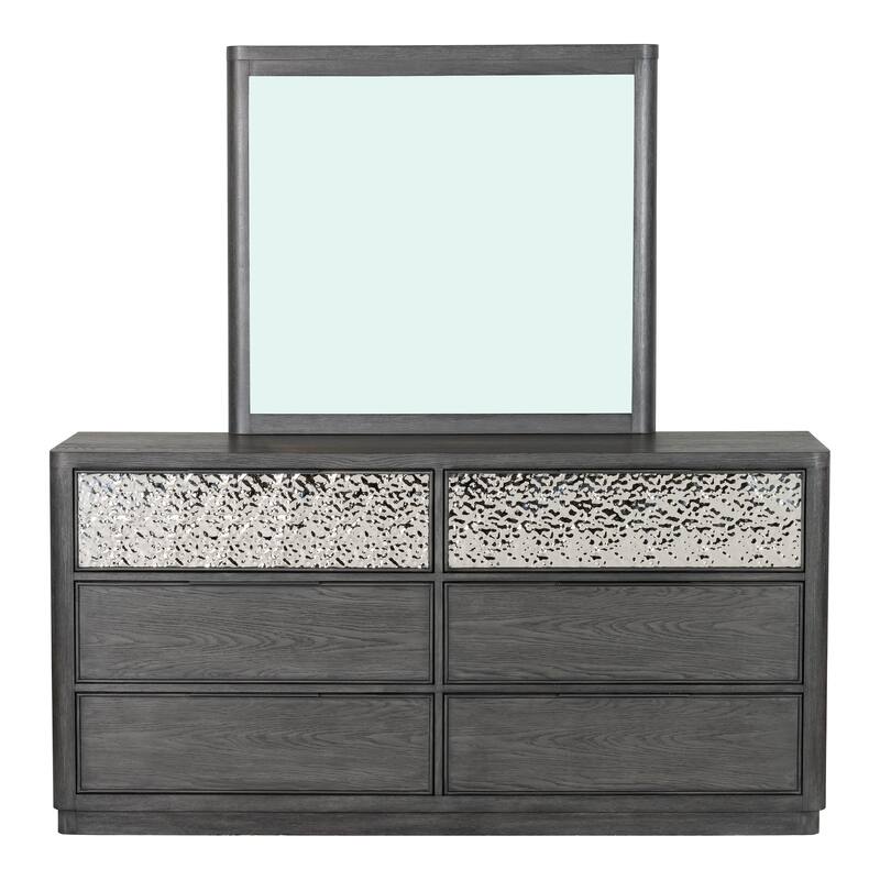 Furniture of America Piez Modern 5-Piece Ash Grey Wood Platform Bedroom Set with 1-Drawer Nightstand