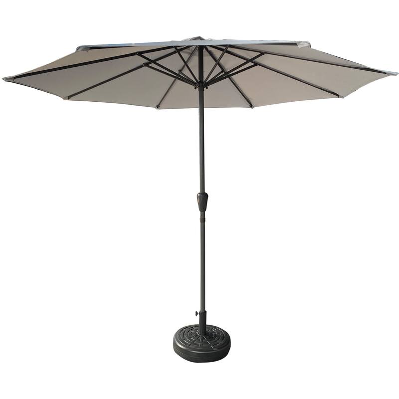 Outdoor terrace umbrella with tilting mechanism