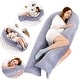 preview thumbnail 1 of 5, 55" Dual-Sided U-Shaped Pregnancy Pillow with Cooling Cover
