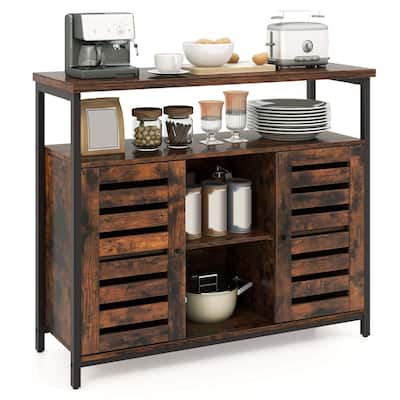 Costway Buffet Cabinet Industrial Sideboard Storage Cabinet with - See Details