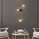 preview thumbnail 21 of 44, Bola Modern Gold 3-Light Chandelier Orb Glass Vanity Lights Wall Sconces