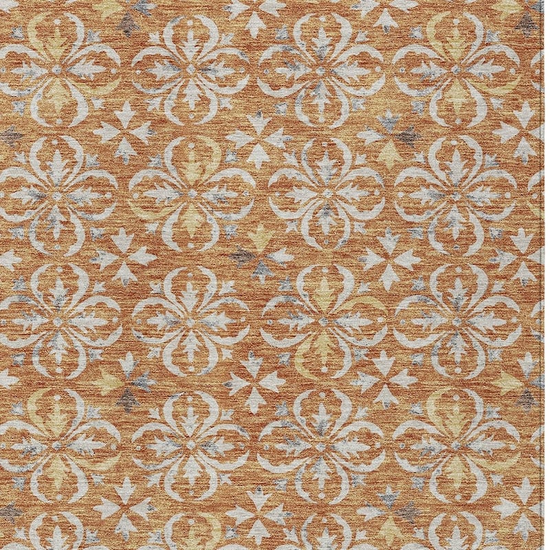 HomeRoots Floral Transitional Rectangle Outdoor Rug