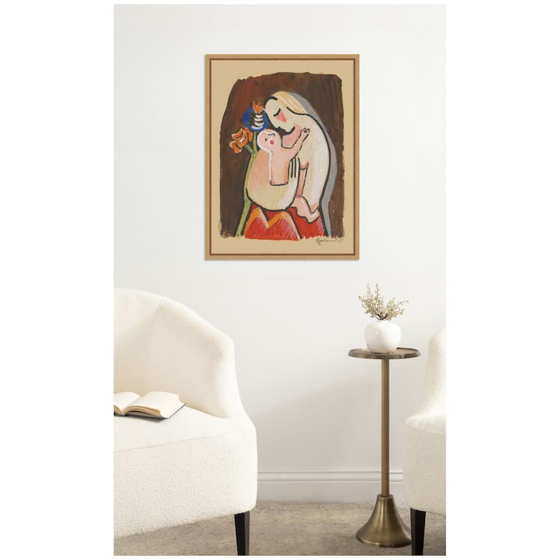 Kate and Laurel Matka 1938 Mikulas Galanda by Nostalgia Prints Framed Canvas Wall Art Print