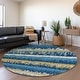 preview thumbnail 115 of 132, Premium Washable Super Soft Modern Ombre Stripe Mayfield Rug Navy - 8' x 8'