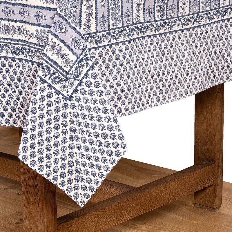 Couleur Nature Provence Avignon Tablecloth - Blue/Marine - 71" x 128" - 71" x 128"