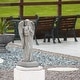 preview thumbnail 3 of 10, Light Grey Resin Praying Angel Garden Statue