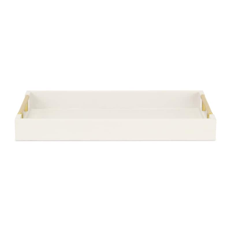 Lusan Faux Shagreen Tray with Handles