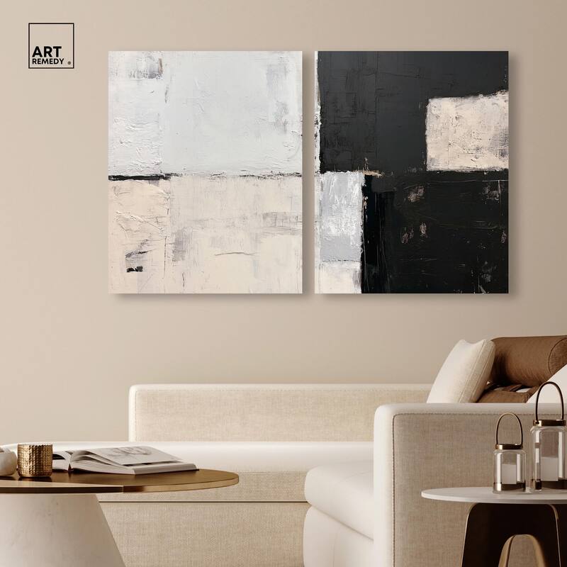 Shattered Symmetry I Canvas Set of 2 by Art Remedy, Gallery Wrapped