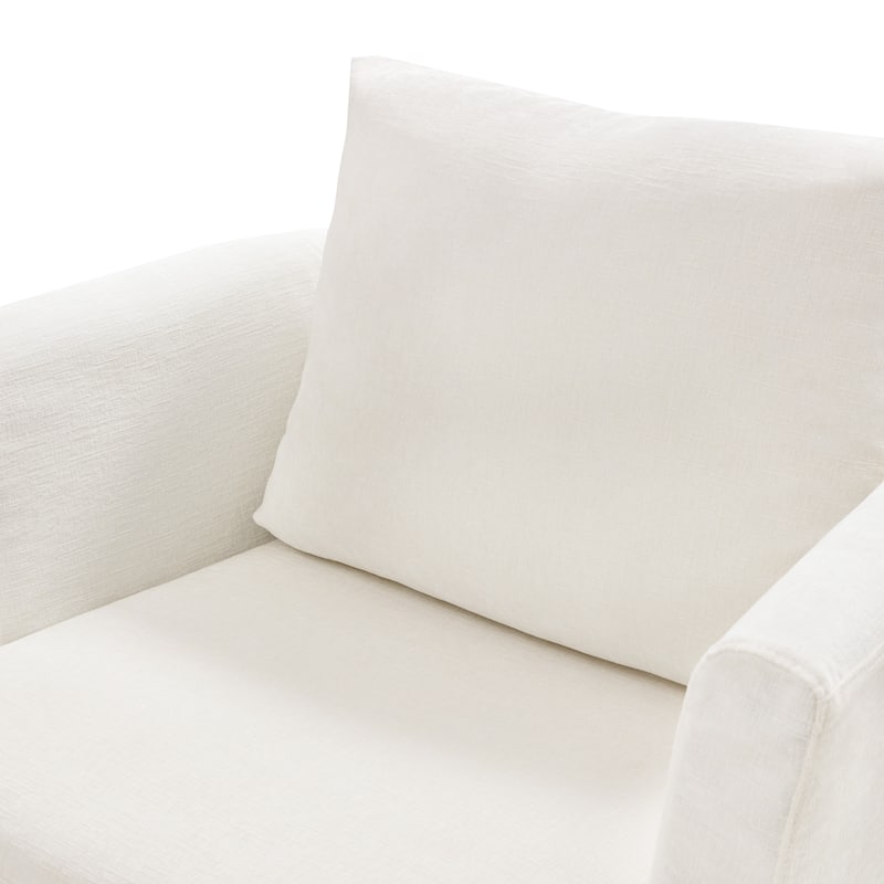 Modern Chenille Upholstered Swivel Accent Barrel Chair Set Modern Swivel Armchair for Living Room