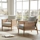 preview thumbnail 5 of 35, Spruce & Spring Lynn Accent Chair with Braid Wood Arm
