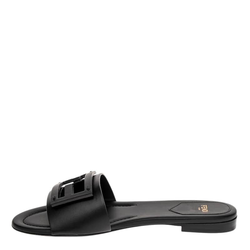 Fendi Baguette Slides - Black