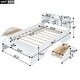 preview thumbnail 14 of 55, Solid Wood Platform Bed Frame Imitate Bridge Design Drawers