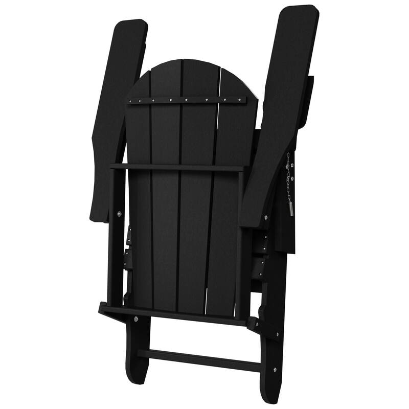 Laguna Outdoor 3-Piece Folding Adjustable Adirondack Chair with Hideaway Ottoman & Round Side Table