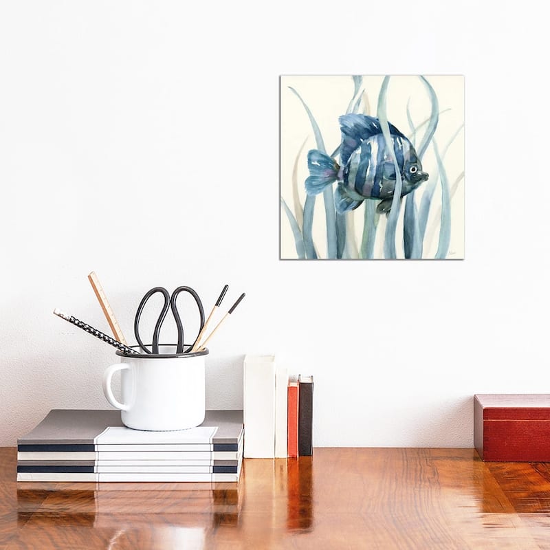 iCanvas "Fish in Seagrass I" by Nan Canvas Print - 12x12x0.75
