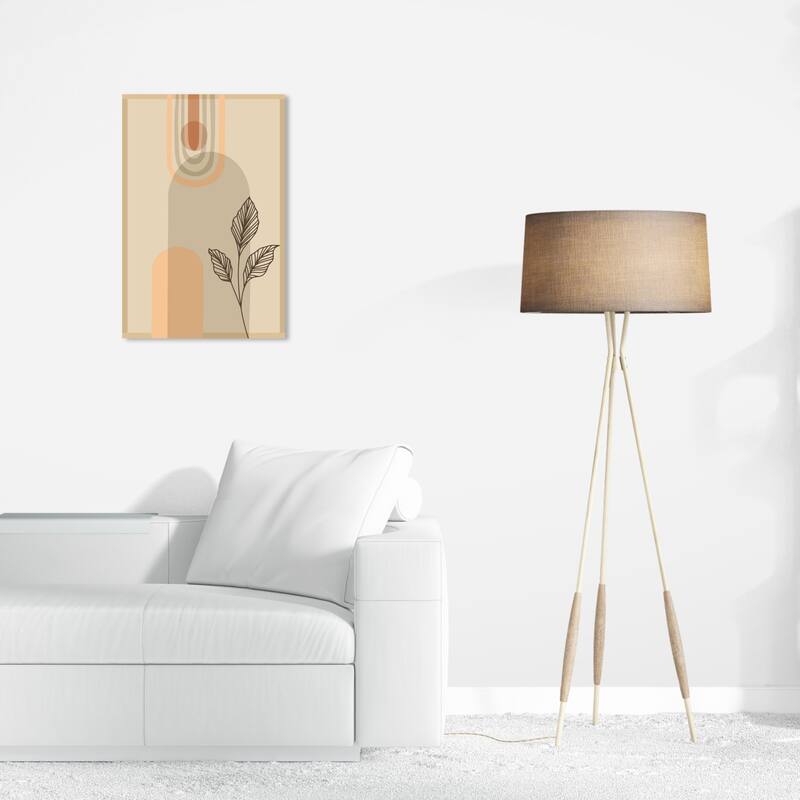 Wynwood Studio Canvas Abstract Arc Boho Brown and Beige Bohemian & Eclectic Wall Art Canvas Print - 24 x 16