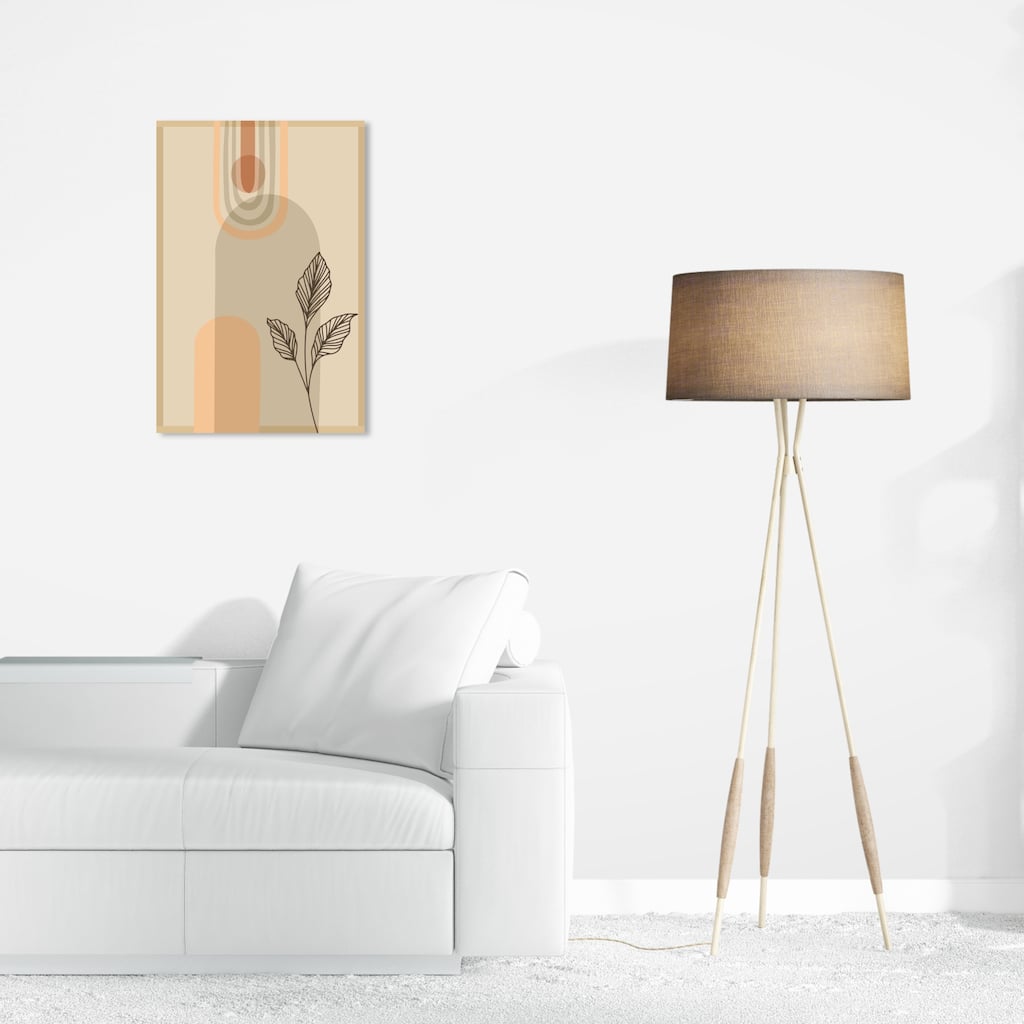 Wynwood Studio Canvas Abstract Arc Boho Brown and Beige Bohemian & Eclectic Wall Art Canvas Print