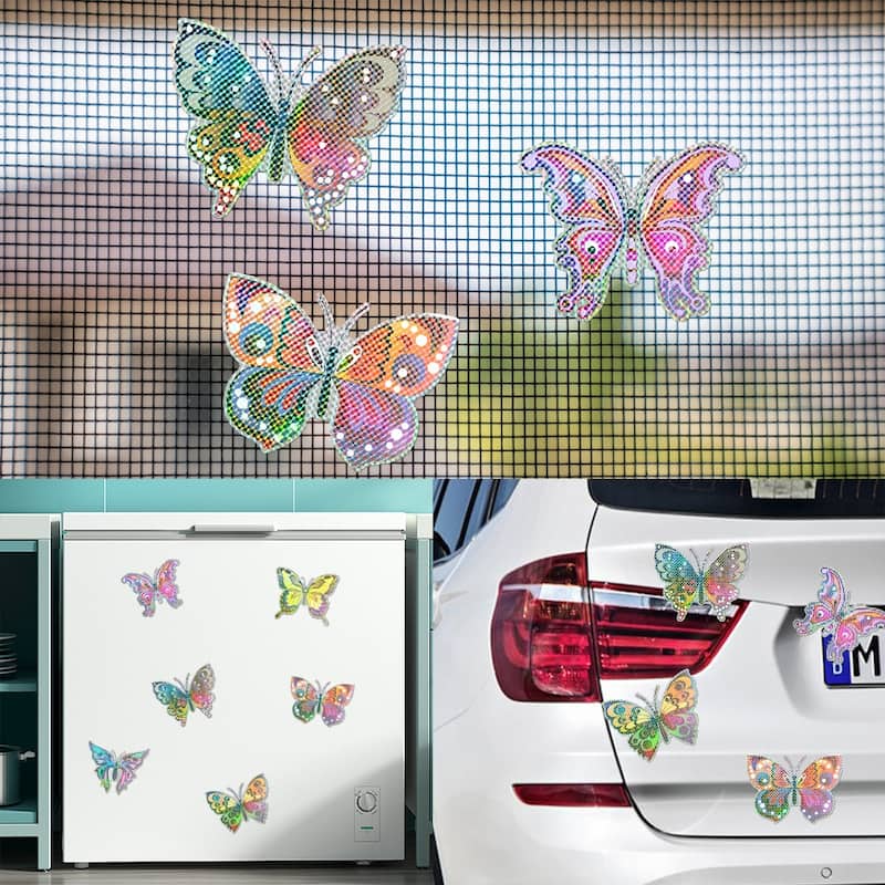 Shatex 18 Pieces Screen Door Decorative Double Sided Butterfly