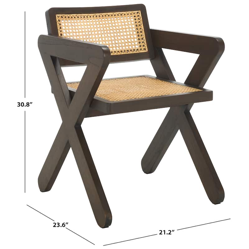 SAFAVIEH COUTURE Tyrrell Rattan Dining Chair - 21"W x 24"D x 31"H