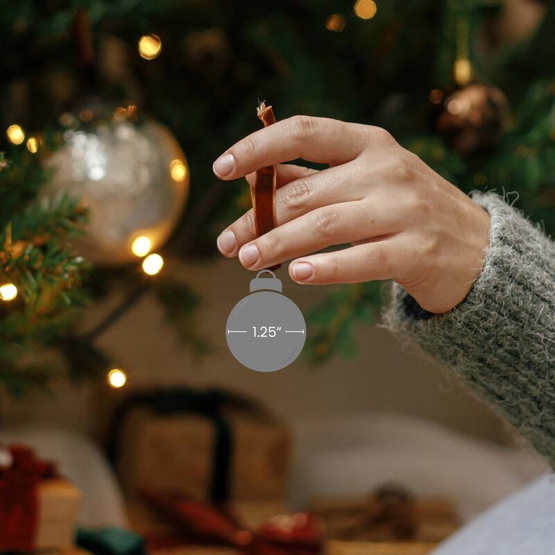 Set of 20 Glass Christmas Decorations and Tree Topper 1.25" (35mm)