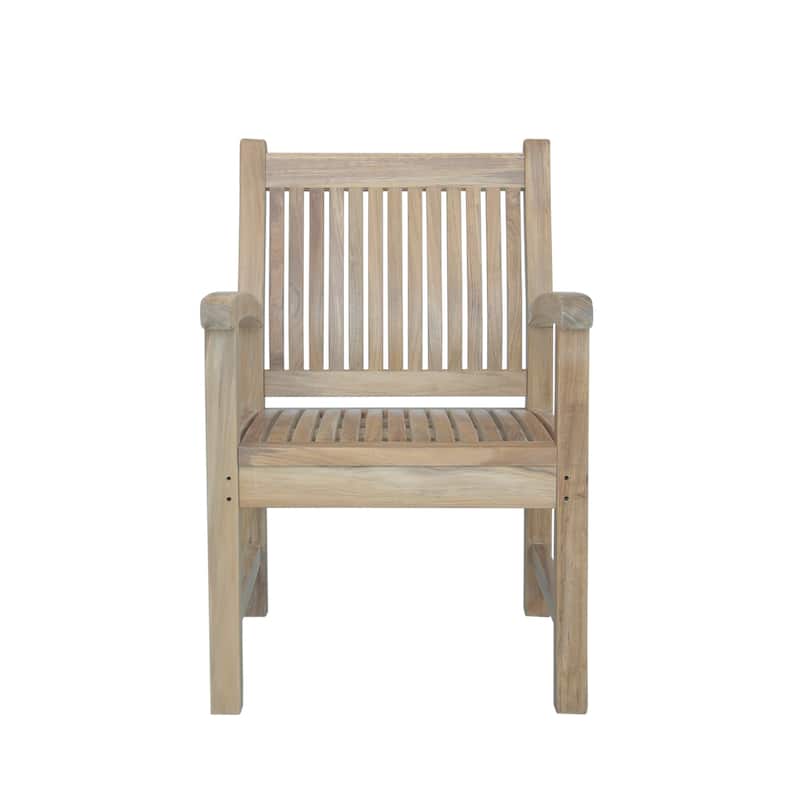 Coastal Cottage Armchair - Solid Teak Dining Chair - Patio Furniture - 32
