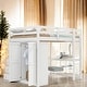 preview thumbnail 18 of 29, Modern Style Full Size Bunk Bed with Closet, Children'S Bunk Bed with Stairs and Guardrails, Storage Beds