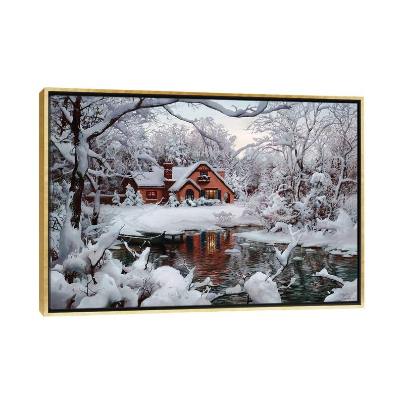 iCanvas "Winter Wonderland" by Evgeny Lushpin Framed Canvas Print - Gold - 26x40