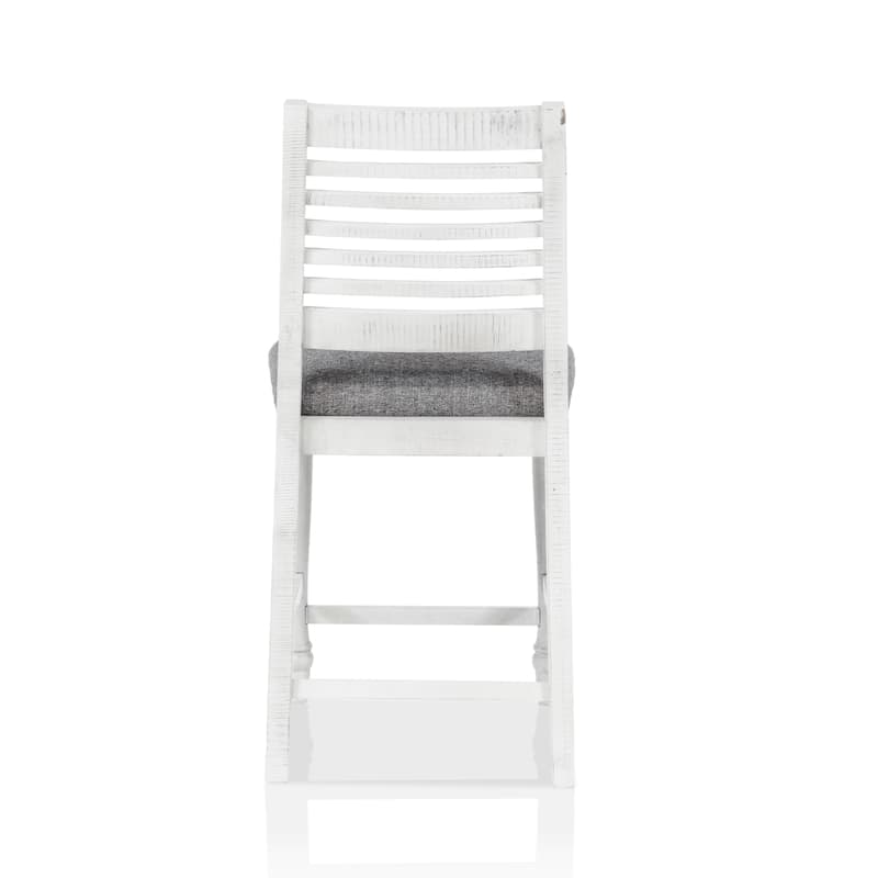 Ionessa Farmhouse Antique White Wood Counter Height Chair by Furniture of America (Set of 2)