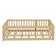 preview thumbnail 74 of 89, Montessori Floor Bed with Fence & Door, Toddler Wood Bed Frame for Kids