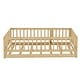 preview thumbnail 61 of 102, Montessori Floor Bed with Fence Guardrail and Removable Door Toddler Floor Wood Bed Frame for Kids Boys Girls Children's Room