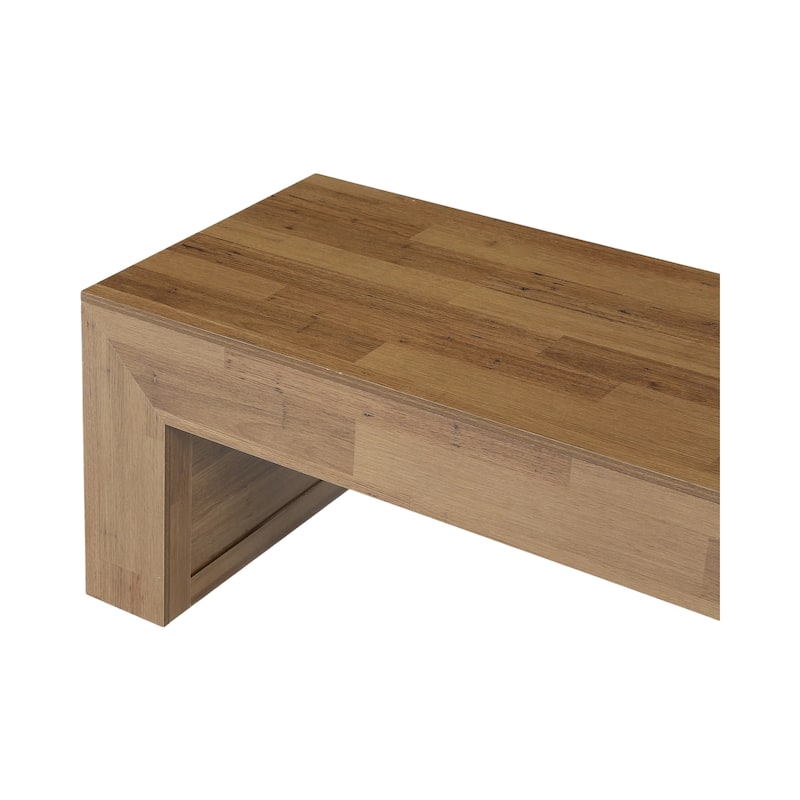 55" Farmhouse Oval Wood Dining Table for 6, Rustic Kitchen Table - N/A