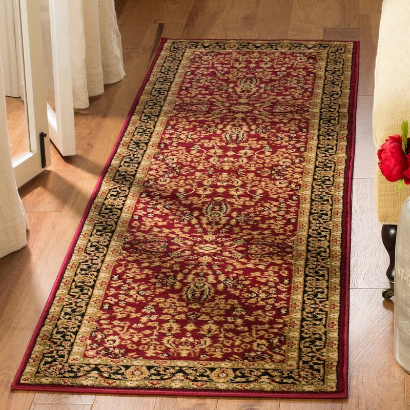 SAFAVIEH Lyndhurst Joretta Traditional Bordered Oriental Area Rug - 2'3" x 12' Runner - Red/Black