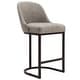 preview thumbnail 77 of 81, Leick Home Upholstered Barrelback Counter Stool with Metal Base