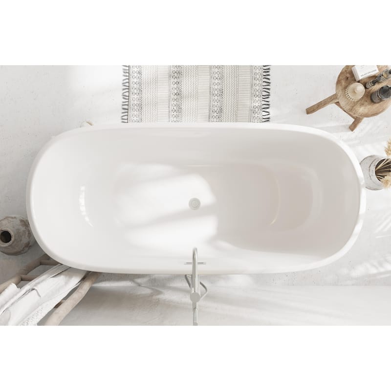 Cameron Soaking Bathtub in Glossy White