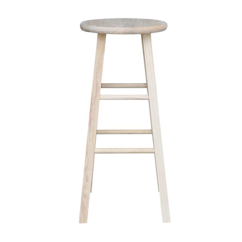 International Concepts Unfinished Round Top Stool