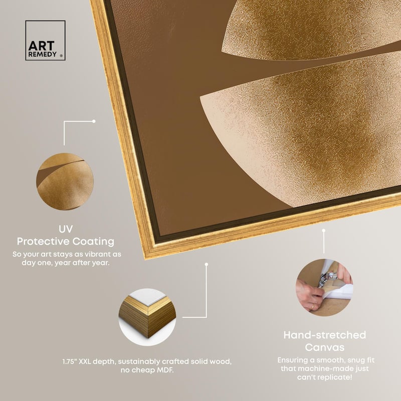 Golden Crescents II Canvas by Art Remedy