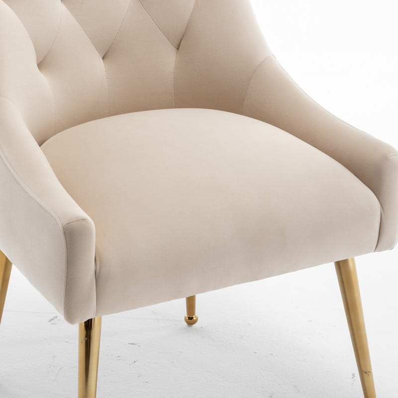 Modern Glam Velvet Dining Chair Set of 8 for Dining Room, Tufted Vanity Chair for Living Room (no table)