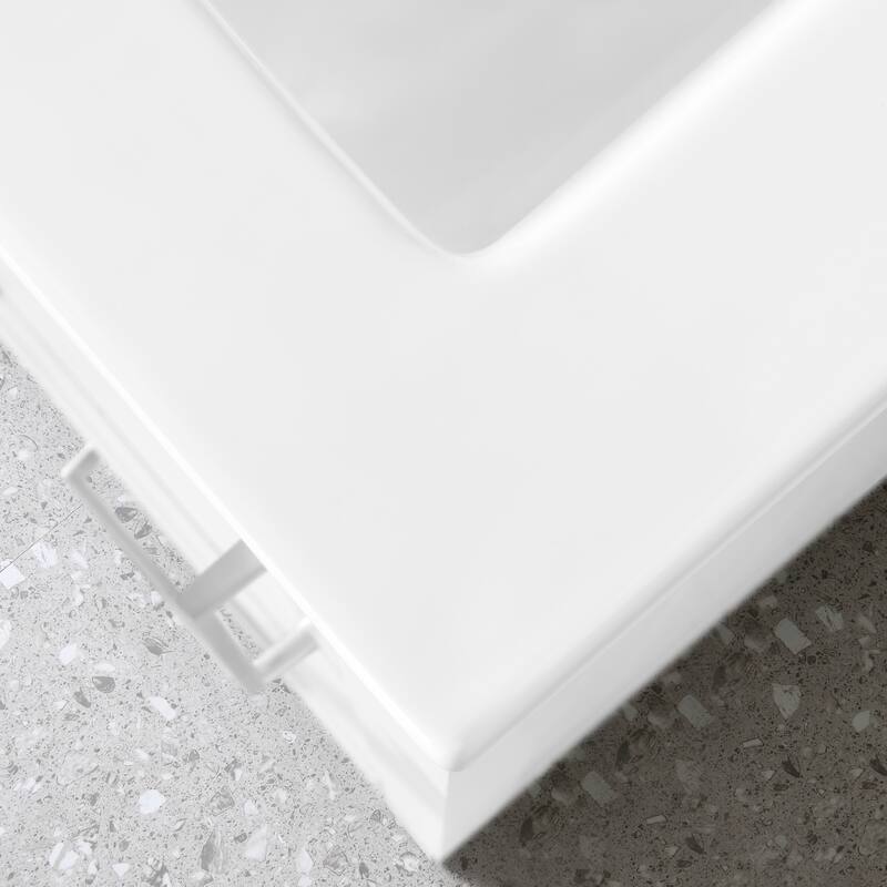 Ove Decors Kansas 18" Bathroom Vanity Top and Backslplash, White