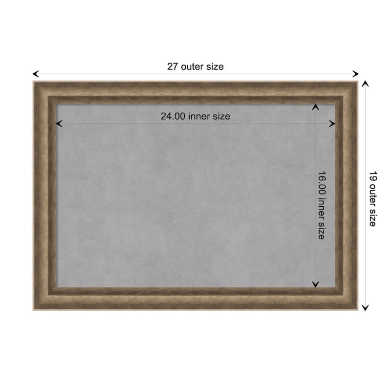 Amanti Art Angled Bronze Framed Magnetic Board - Board Size 24x16