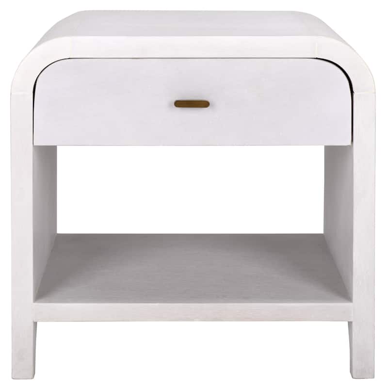SAFAVIEH Home Birkin 1-Drawer 1-Shelf Nightstand - White Washed