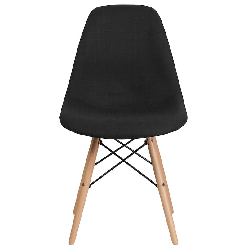 2 Pack Elon Series Fabric Chair with Wooden Legs