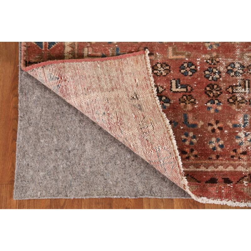 Hand Knotted Oriental 100% Wool Carpet Traditional Geometric Oranges & Rust Hamedan Area Rug - 6' 0'' X 3' 7''