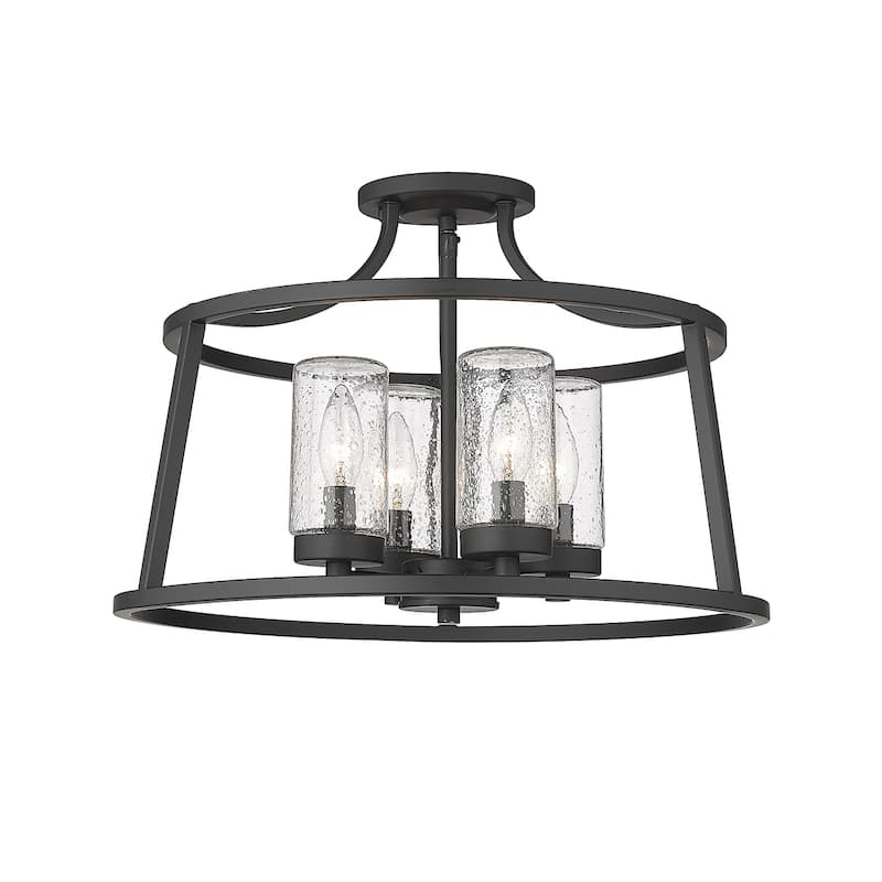 Millennium Lighting Errol 4 Light Semi-Flush with Clear Glass Shades