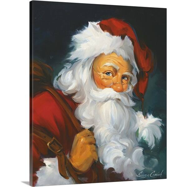 Santa And Pack Canvas Wall Art Overstock 16894713